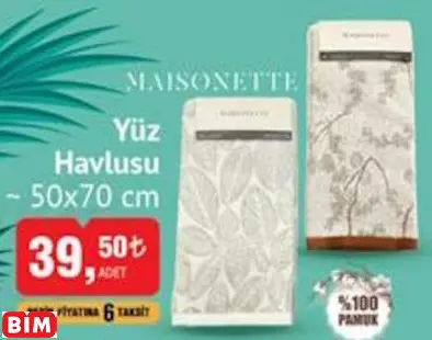 MAİSONETTE YÜZ HAVLUSU ~ 50X70 CM MAİSONETTE YÜZ HAVLUSU ~ 50X70 CM